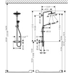 Душевая система наружного монтажа Hansgrohe Croma S 240 Showerpipe 26790000 Душевая система наружного монтажа Hansgrohe Croma S 240 Showerpipe 26790000